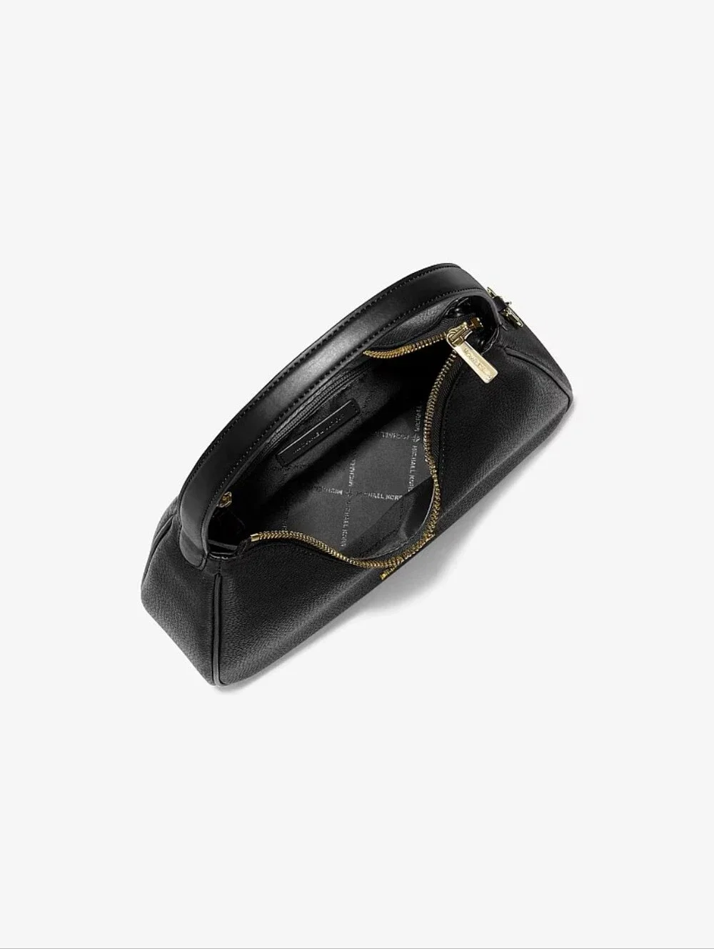 Michael Kors Nayla Black Small Pebbled Leather Hobo Shoulder Bag